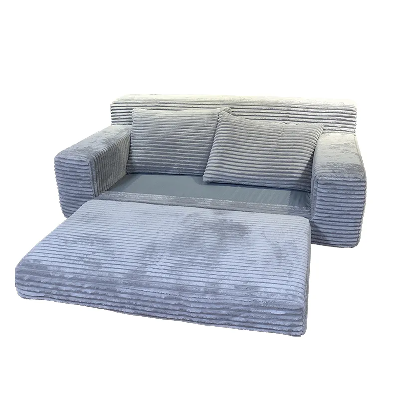 Plush corduroy compression sofa