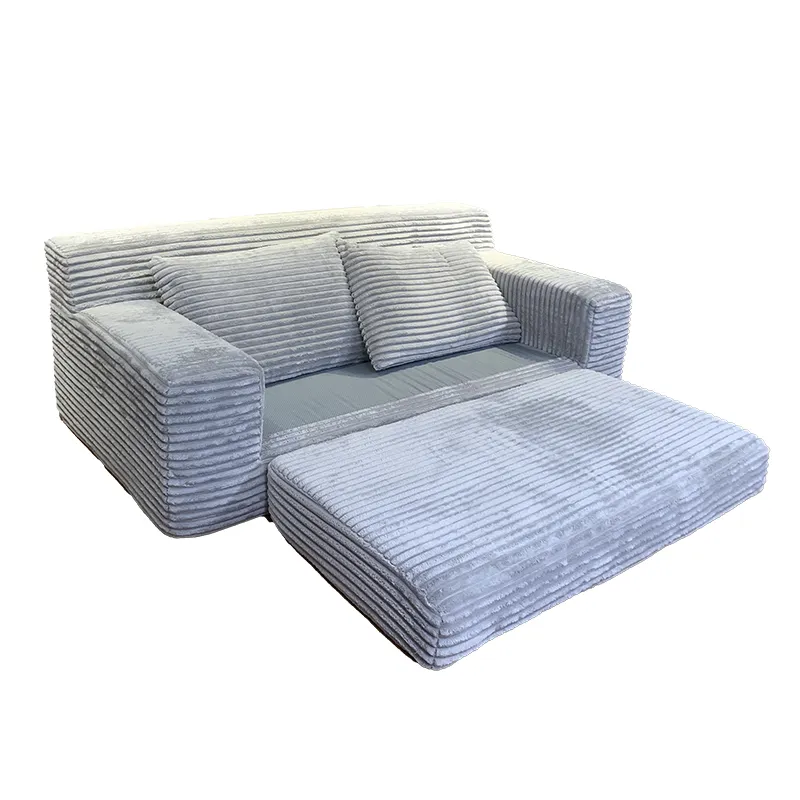 Plush corduroy compression sofa